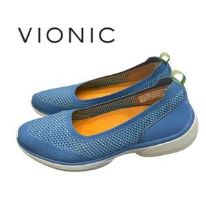 Vionic Vortex Kallie Women’s Blue Slip-on Knit Athletic Ballet Sneakers 9